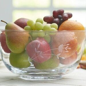 Clear Glass Fruit Bowl